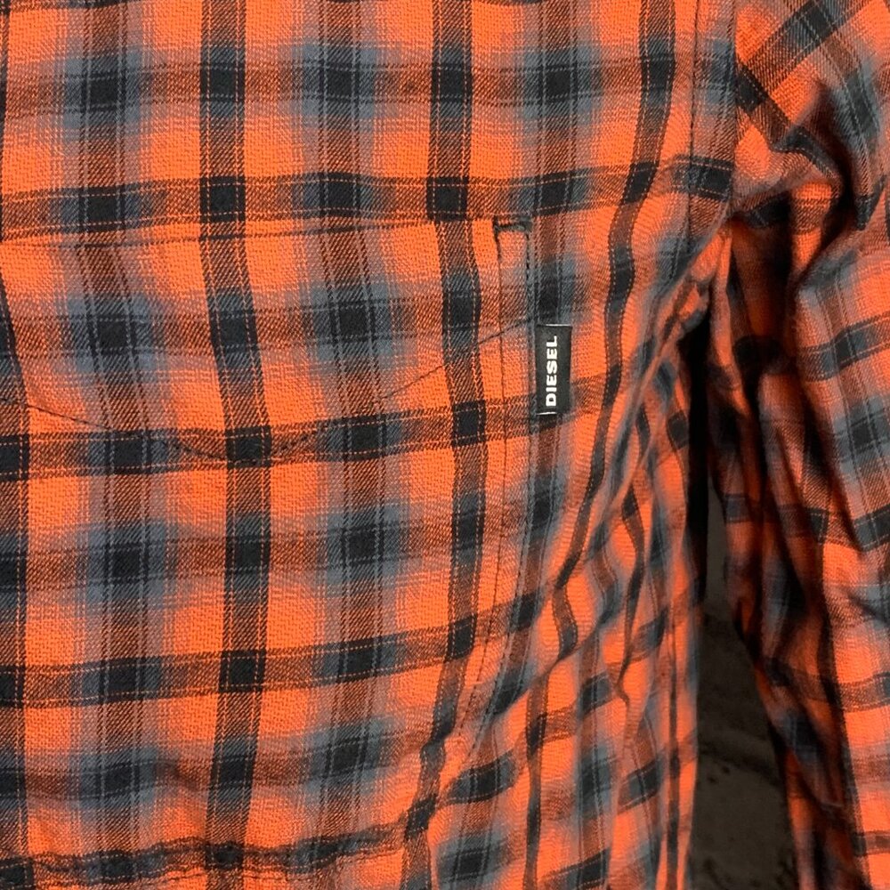 Diesel Checkered Print Long Sleeve Casual Shirt - Picture 3 of 12